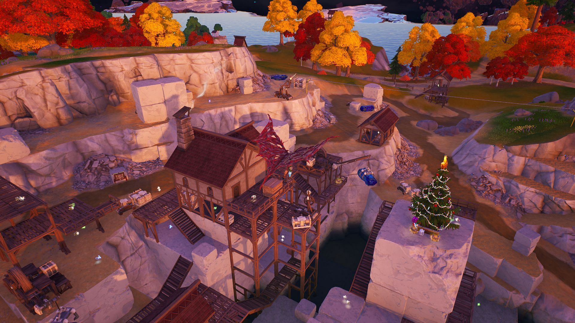 There's an ongoing mining operation in Shattered Slabs (Image via Epic Games/Fortnite)